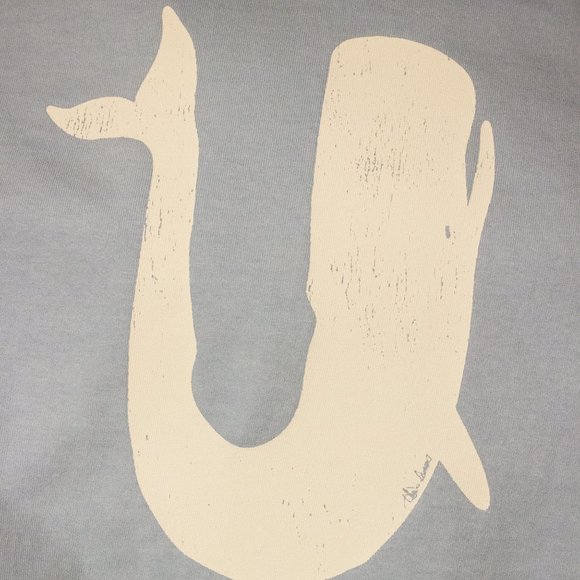 Moby Dick, the great white whale, SCREEN PRINTED, distressed/crackled design - Picture 5 of 5